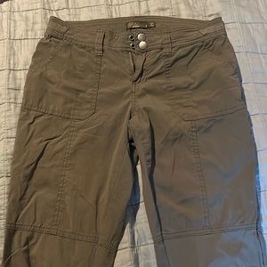 Green. Prana hiking pants. Size 2. Good condition.